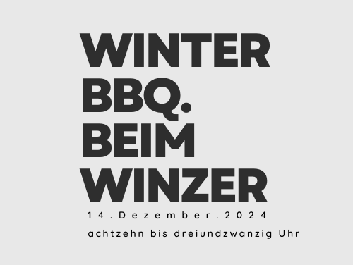 Winter BBQ Beim Winzer